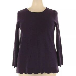 NWT $50 Elle eggplant purple pullover sweater long sleeve XXL. V5